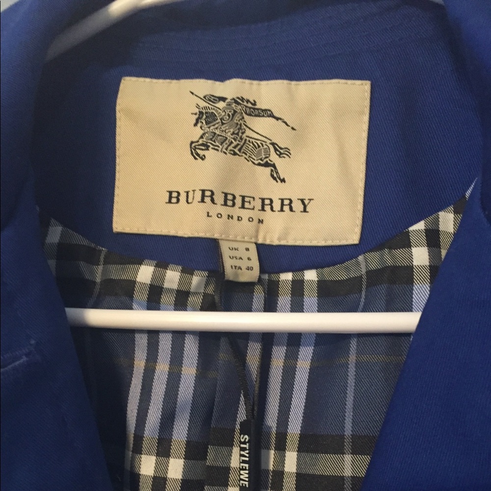 Blue Burberry Trench Coat
